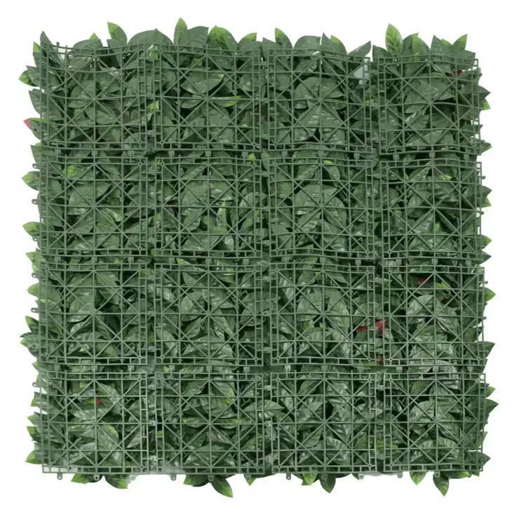 Photinia Artificial Vertical Garden Green Wall Panel 40×40in 11 SQ FT – UV Resistant – Commercial Grade best
